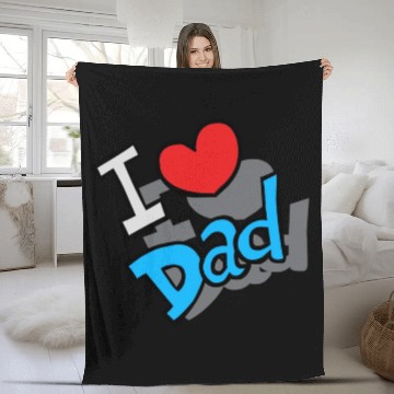Discover I Love Dad Fleece Blankets