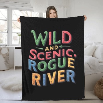 Discover Wild and Scenic: Rogue River Fleece Blankets