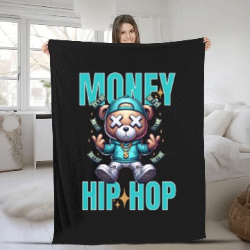 Discover Money HipHop Fleece Blankets