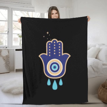 Discover Eye hamsa Spiritual Aesthetic Esoteric Mystical Fleece Blankets