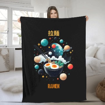 Discover Space RAMEN NOODLES Out-of-this-World Fleece Blankets