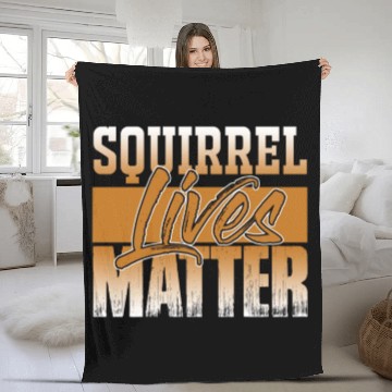 Discover Squirrel Lives Matter Cool Chipmunks Animal Lover Fleece Blankets