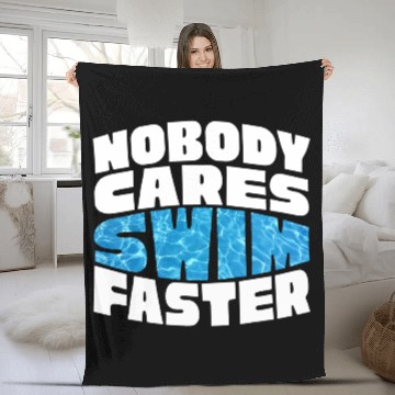 Discover Water Texture Nobody Cares Swim Faster Summer Fleece Blankets