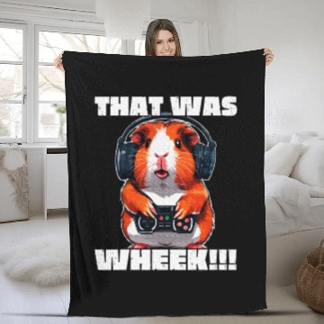 Discover That Was Wheek Guinea Pig Gamer Animal Lover Fleece Blankets