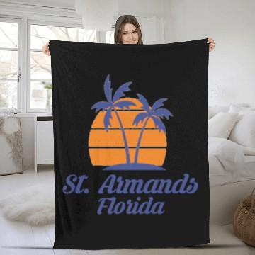 Discover St Armands Circle Key Florida FL Sarasota Beach Fleece Blankets