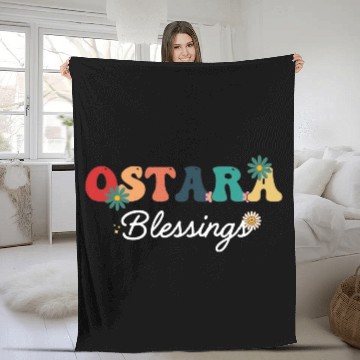 Discover Easter Ostara Eostre - Pagan Witchcraft Spring Fleece Blankets