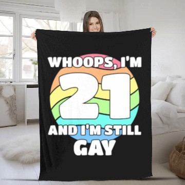Discover 21st Birthday 21 BDay Lesbian Gay Bi Trans - Fleece Blankets