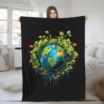 Discover Respect Your Mother Earth Day Save Our Planet Fleece Blankets