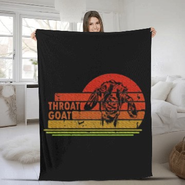 Discover Throat Goat Goat Lover Gift Fleece Blankets