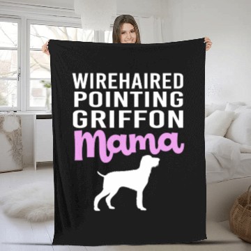 Discover Mothers Day Wirehaired Pointing Griffon Dog Mom Fleece Blankets