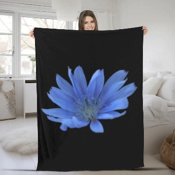 Discover blue flower blueweed purple blossom Fleece Blankets