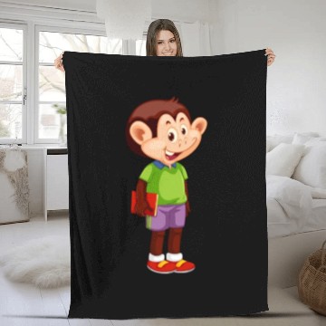 Discover kids monkey Fleece Blankets