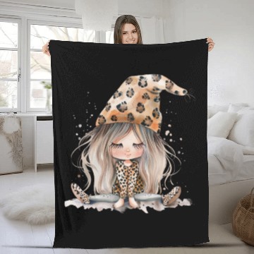 Discover Leopard Print Gnome Clipart Images, Girly Fleece Blankets