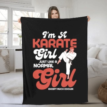 Discover I'm A Karate Girl Woman Karateka Fleece Blankets