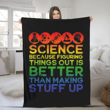 Discover Science Lover, Science Teacher, Science Is Real Fleece Blankets
