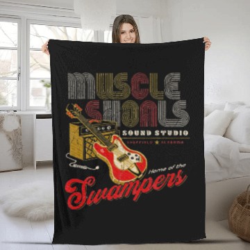 Discover Muscle Shoals Sound Guitar Music Lovers Fleece Blankets