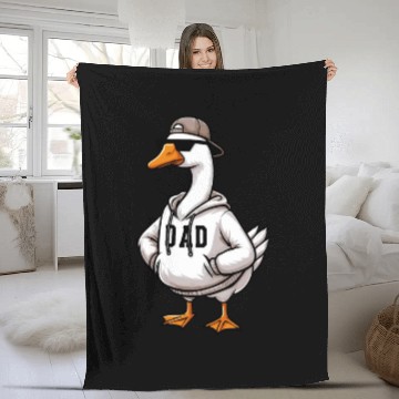 Discover Duck Dad Fleece Blankets