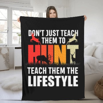 Discover Camo US Flag Deer Elk Buck Camoflage Hunting Fleece Blankets