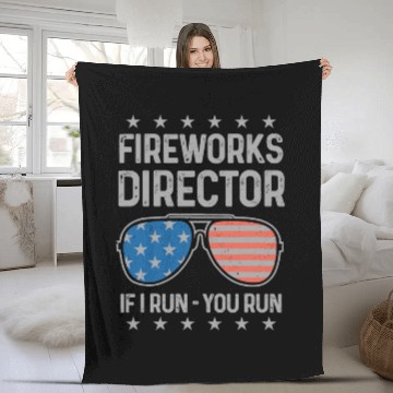 Discover 4th Of July Fireworks Funny Fireworks Director Fleece Blankets