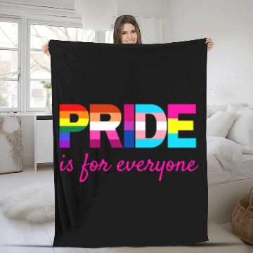 Discover LGBTQ Pride Rainbow Colors Typography Fleece Blankets