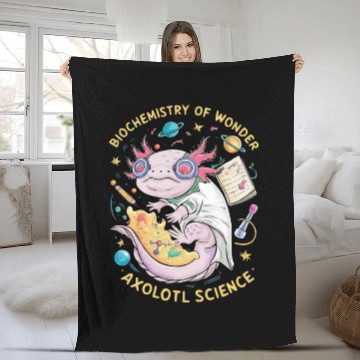 Discover Axolotl Science Teacher Mexican Salamander Fleece Blankets