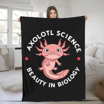 Discover Axolotl Science Teacher Mexican Salamander Fleece Blankets