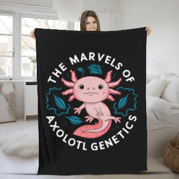 Discover Axolotl Science Teacher Mexican Salamander Fleece Blankets