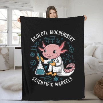 Discover Axolotl Science Teacher Mexican Salamander Fleece Blankets