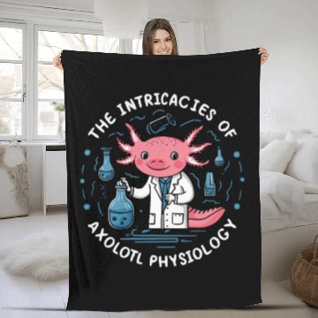 Discover Axolotl Science Teacher Mexican Salamander Fleece Blankets