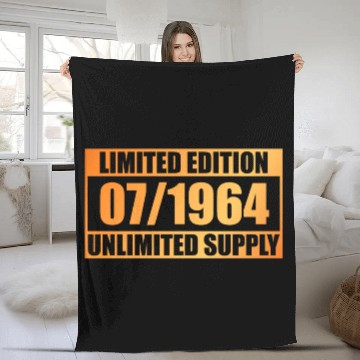 Discover 60th birthday Limited Edition - ꝏ Supply 07/1964 Fleece Blankets