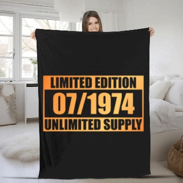 Discover 50th birthday Limited Edition - ꝏ Supply 07/1974 Fleece Blankets
