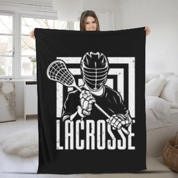 Discover Lacrosse Game Gift Fleece Blankets