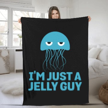 Discover I'm Just A Jelly Guy Jellyfish Song Pun Music Fleece Blankets