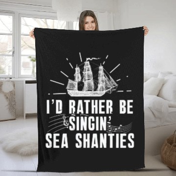 Discover Sailor Meme Pirate Ship Ocean Sailing Fleece Blankets