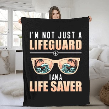 Discover Lifeguard Outdoor Pool Water Swimming Instructor Fleece Blankets
