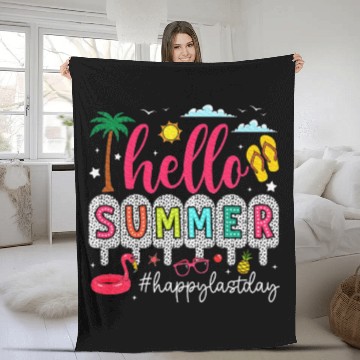 Discover Happy Last Day of School Teacher Fleece Blankets