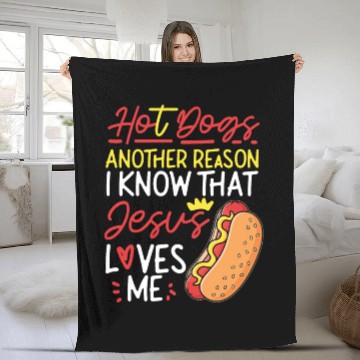 Discover Hot Dog Adult Jesus Faith Fleece Blankets