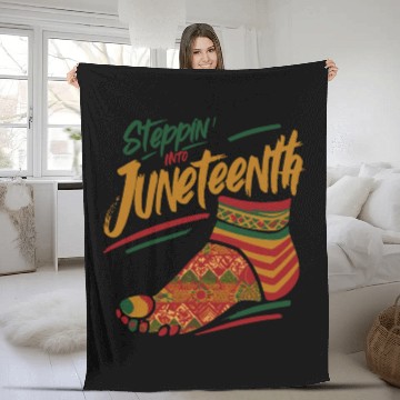 Discover Stepping into juneteenth 1865 independence day Fleece Blankets