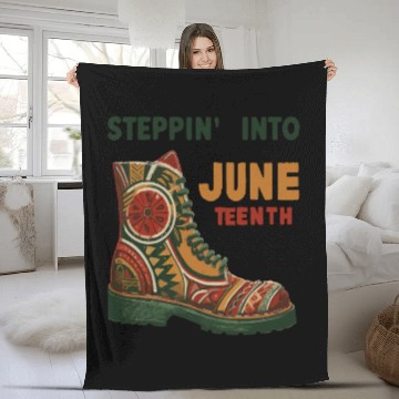 Discover Stepping into juneteenth 1865 independence day Fleece Blankets
