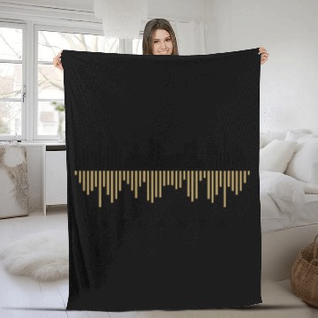 Discover Atlanta City Sound Waves Fleece Blankets