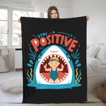 Discover Stay Positive Fleece Blankets