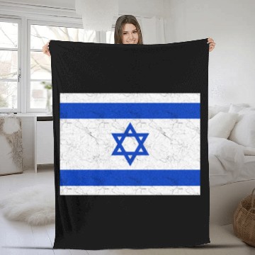 Discover Israel Flag Fleece Blankets