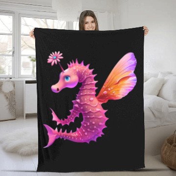 Discover Daisy The Fairy Sea Horse Fleece Blankets