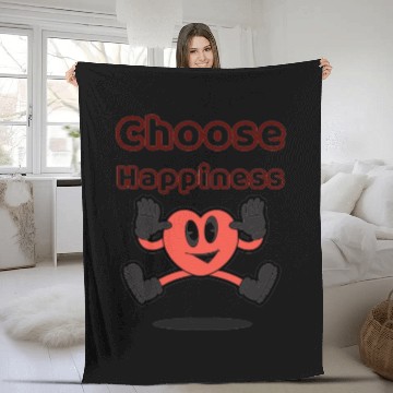 Discover Choose Happiness: Embrace Joy and Positivity Fleece Blankets