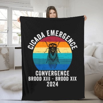 Discover Cicada Emergence Convergence Brood XIII Brood XIX Fleece Blankets