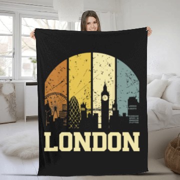Discover London Fleece Blankets