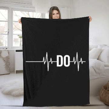 Discover Doctor Osteopathic Medicine Heartbeat Fleece Blankets