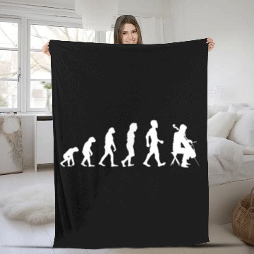 Discover Evolution Cellist Funny Cello Fleece Blankets