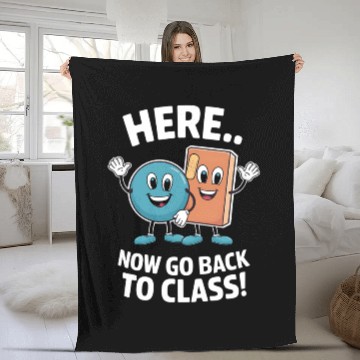 Discover Here Now Go Back To Class School Nurse Medical Fleece Blankets