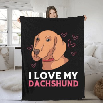 Discover Pet Lover Wirehaired Dachshund Dog Fleece Blankets